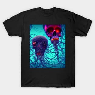 Symmetrical Cables Skull T-Shirt